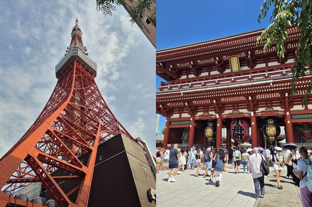 Tokyo Tower e Sensō-ji Tokyo Tower e Sensō-ji